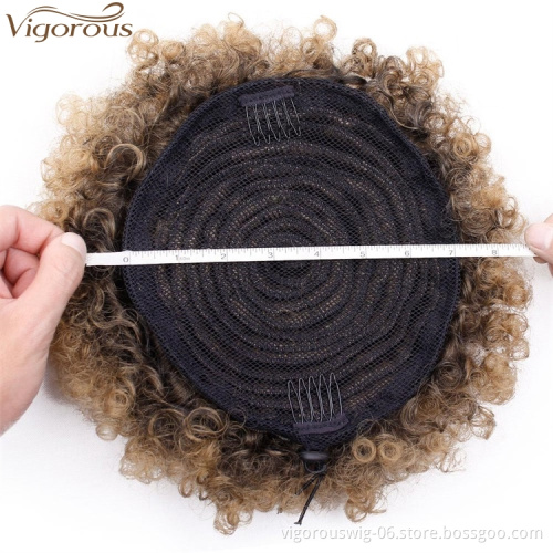 Vigorous 9 Inch Afro Kinky Curly Hair Bun for Women 3 colors Synthetic Hair Chignon Women Bun Accessories